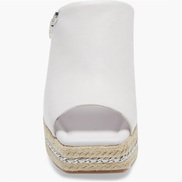 Karl Lagerfeld Paris Espadrille Wedge Sandal in White Size 8.5 - Picture 4 of 6